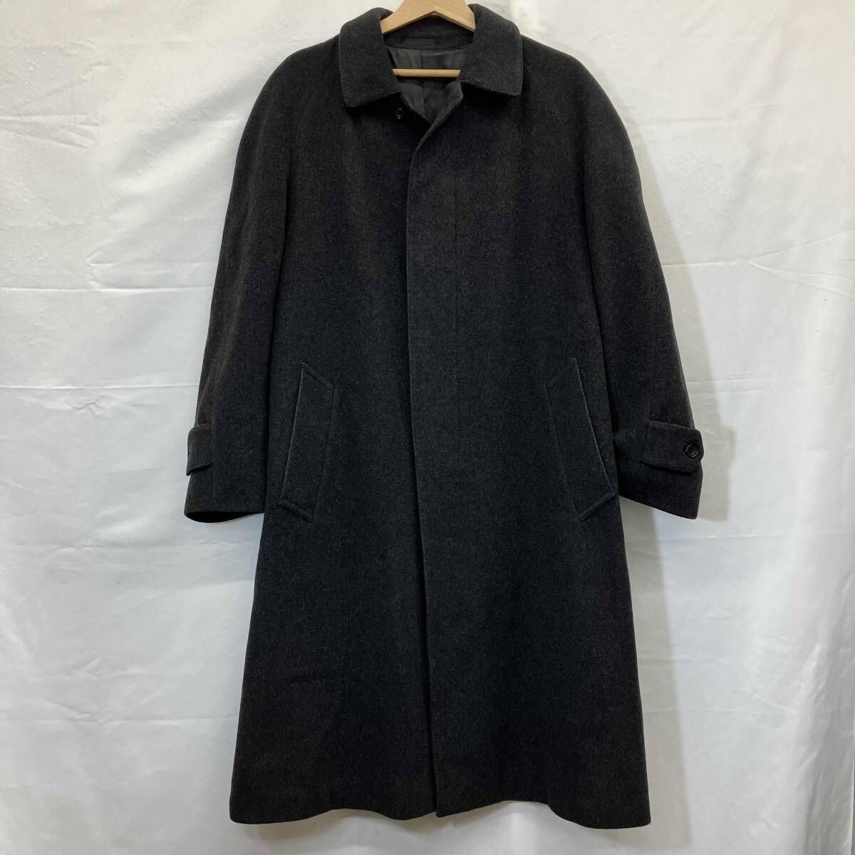 BEAMS F / ビームス F / カシミア混 / イングランド製 / ステンカラーコート / サイズL / ブラック 8,663円