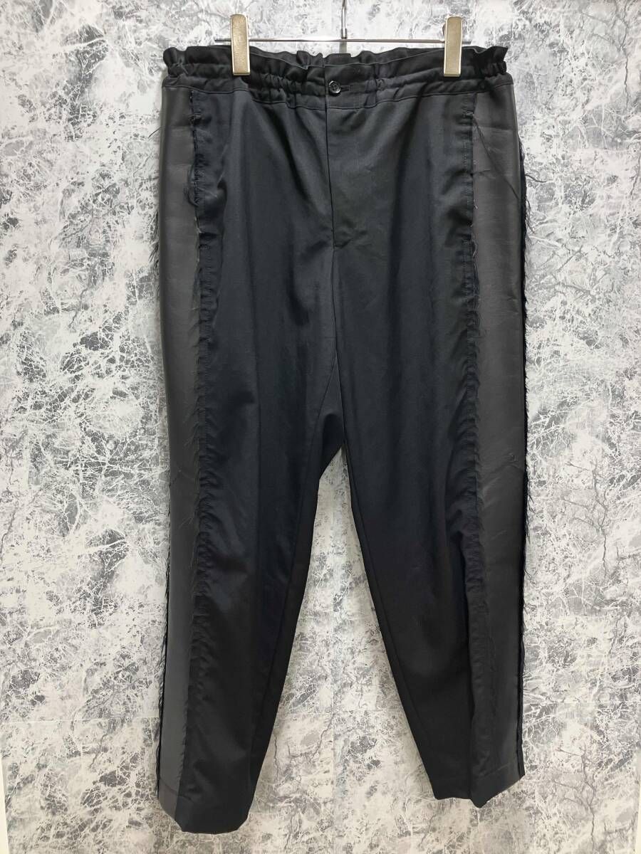 COMME des GARCONS HOMME PLUS / コムデギャルソンオムプリュス ロングパンツ ブラック サイズS PC-P085 フェイクレザーライン入り 13,097円