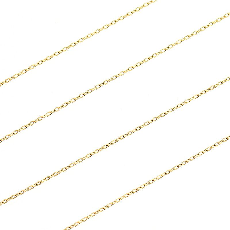 ネックレスチェーン 40cm 小豆チェーン K18YG 18金イエローゴールド 0.771g アズキ ジュエリー アクセサリー アクトワン【新品】