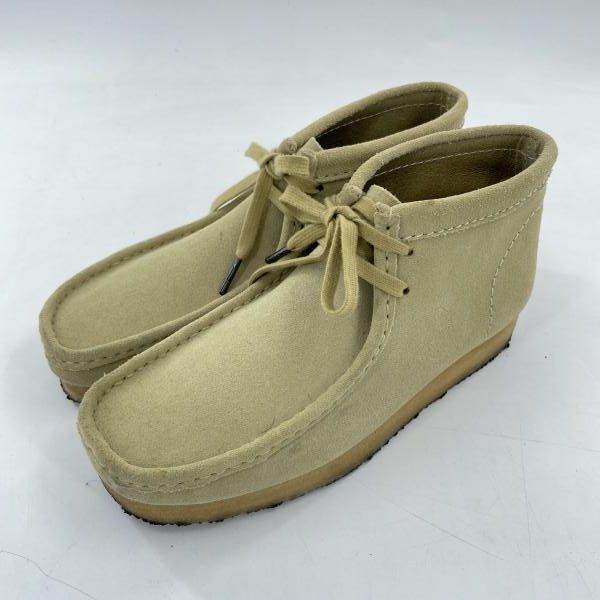 【中古】Clarks ワラビーブーツ スエード 26cm[10]