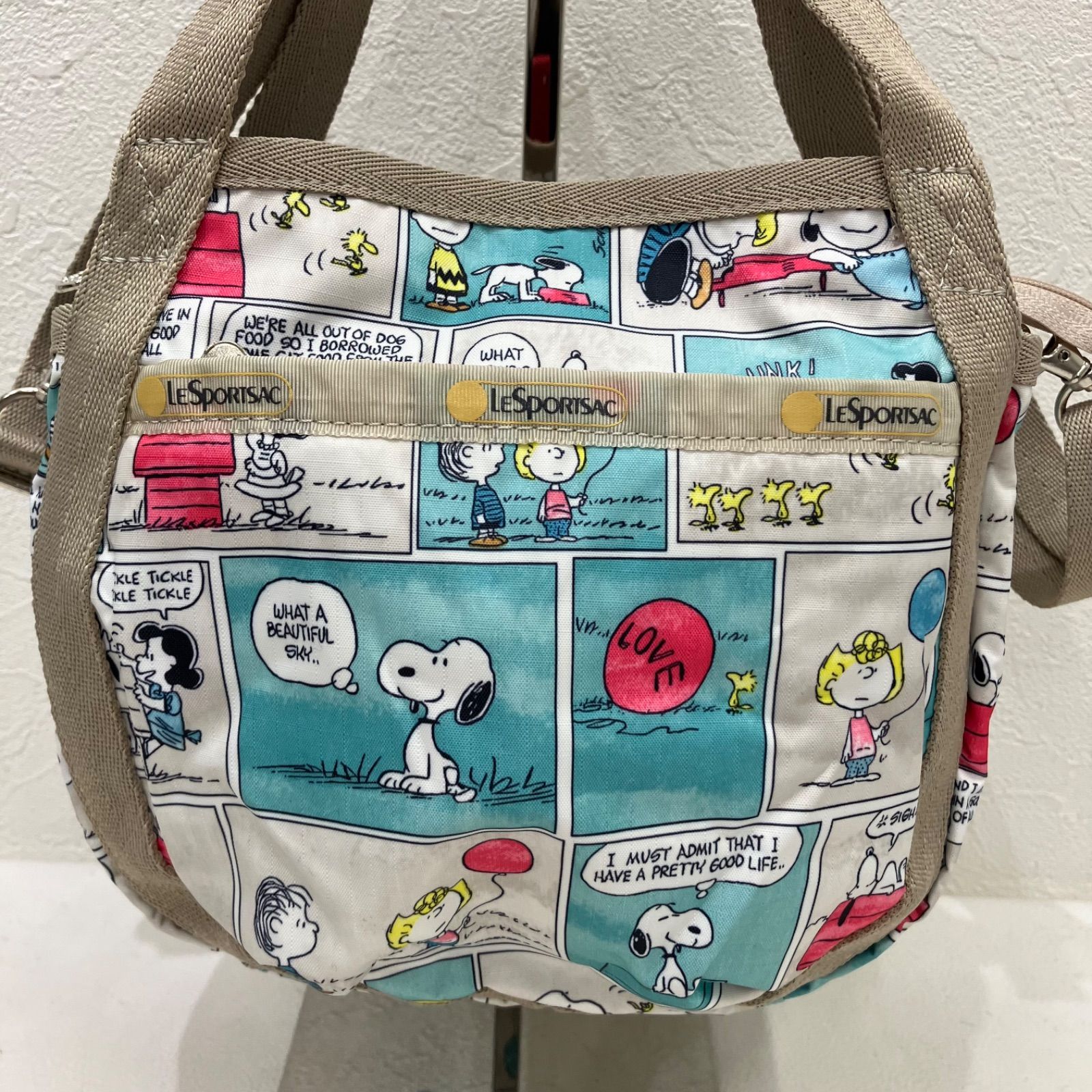 9373 【美品】 LeSportsac レスポートサック SNOOPY PEANUT スヌーピー
