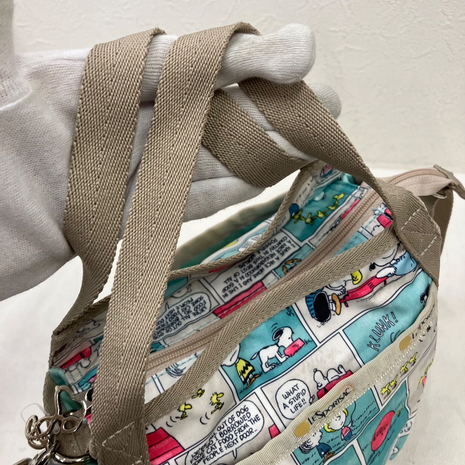 9373 【美品】 LeSportsac レスポートサック SNOOPY PEANUT スヌーピー