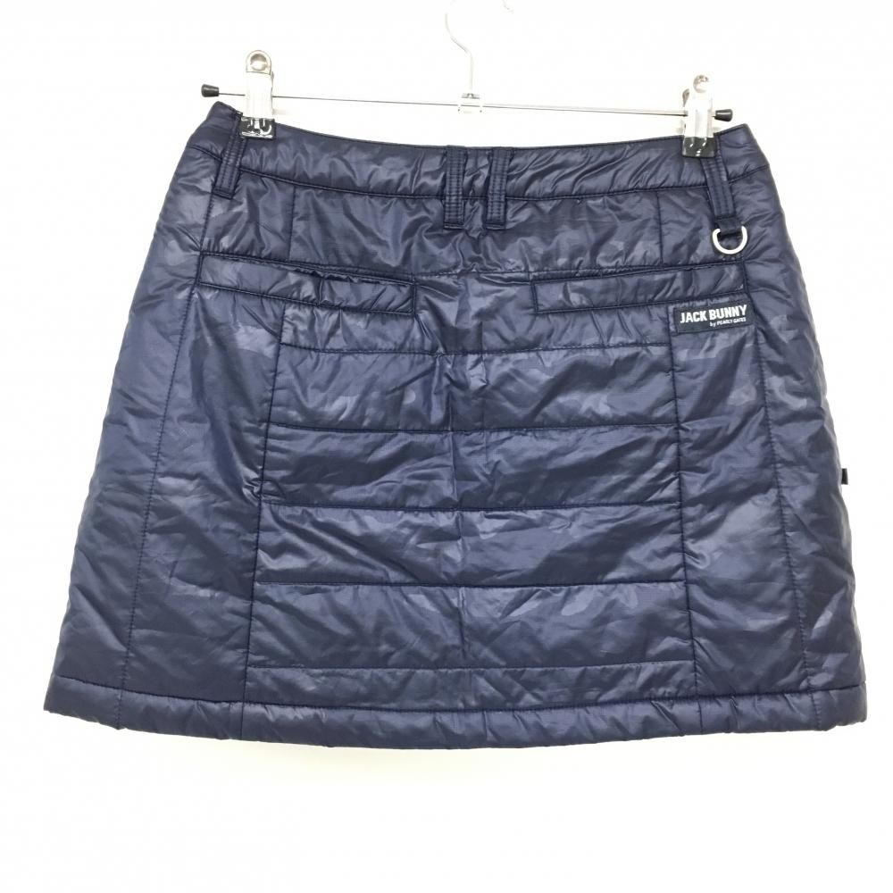 超美品】ジャックバニー 中綿スカート ネイビー 総柄地模様 内側
