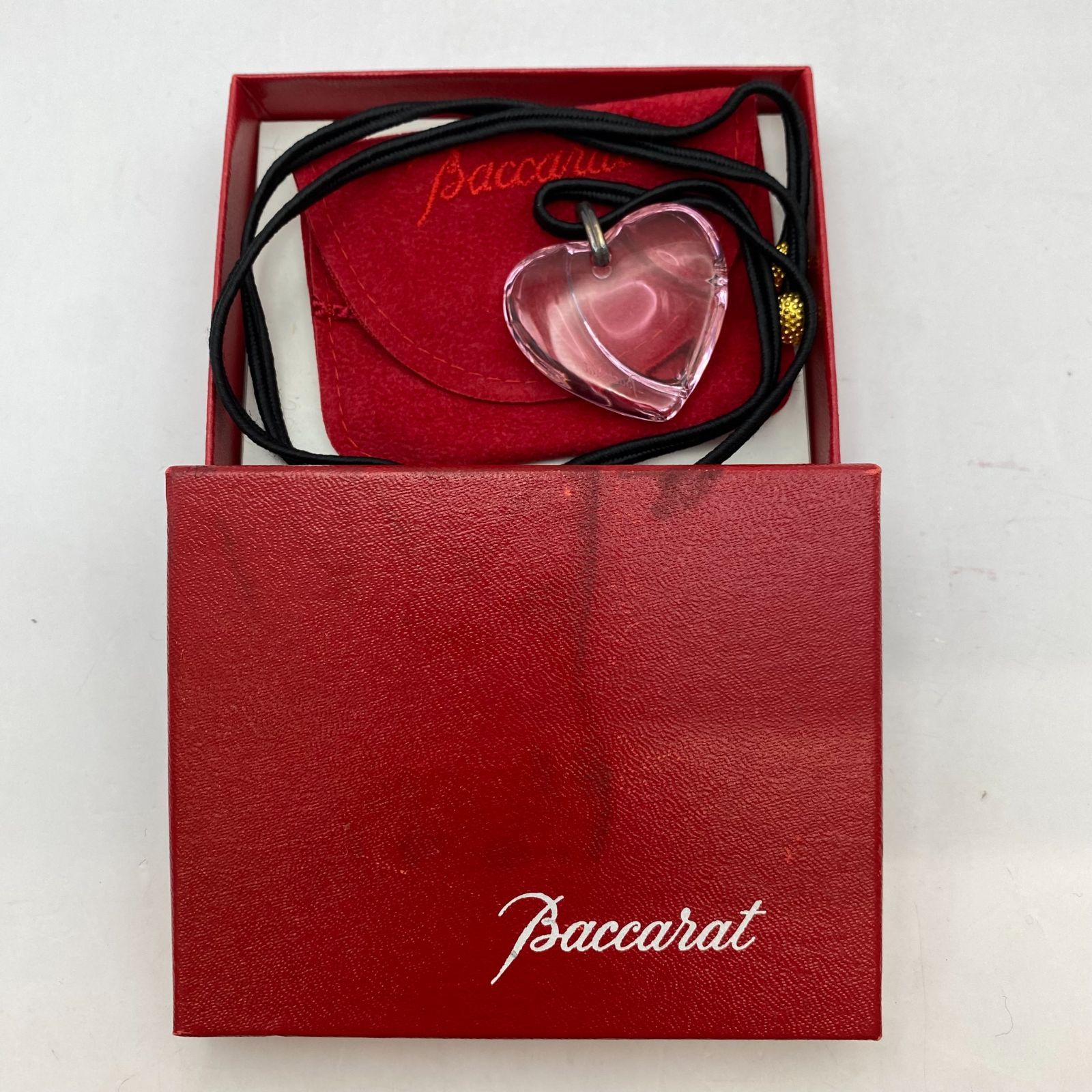 【中古】Baccarat バカラ クリスタル ハート ネックレス ペンダント 6,570円