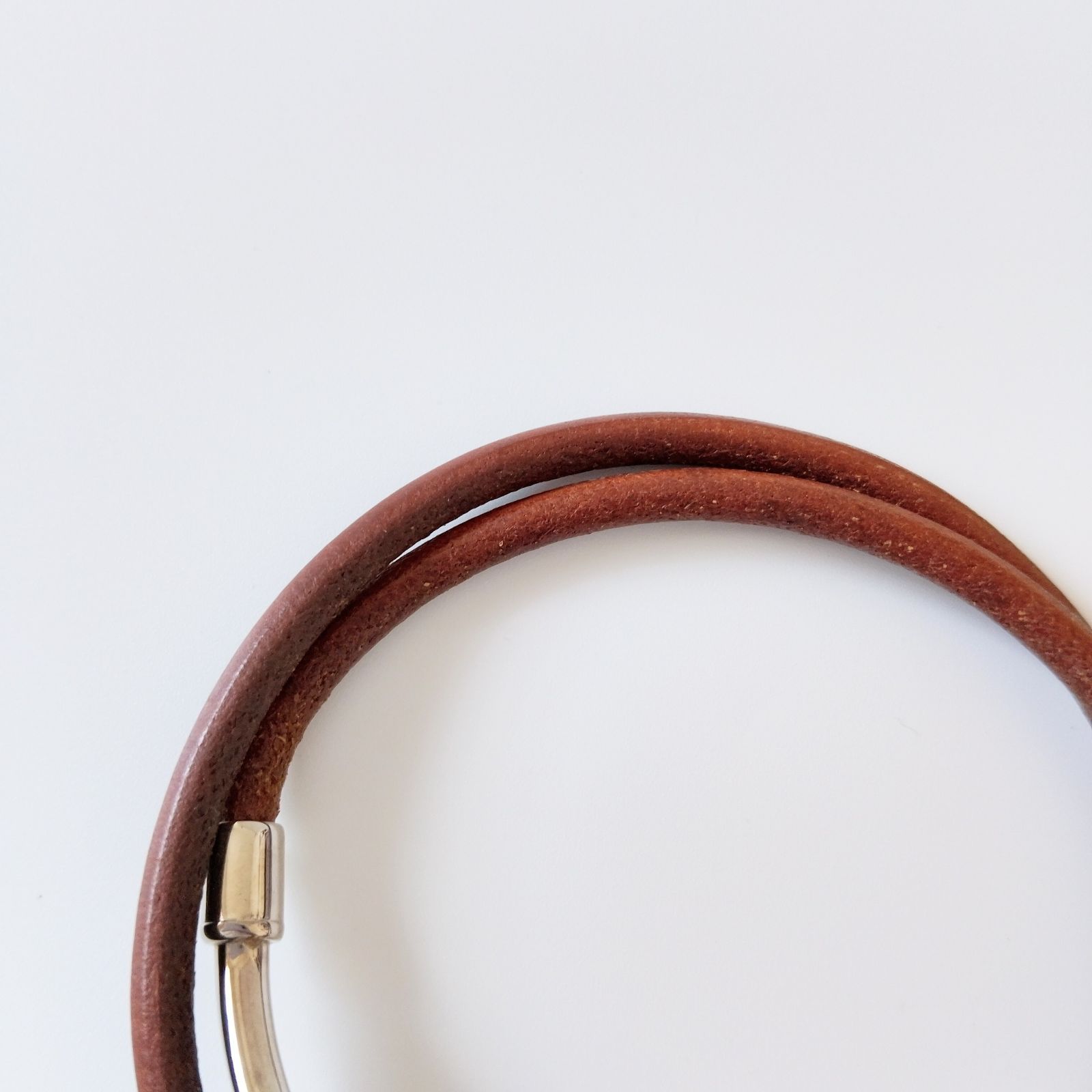 HERMES ジャンボ ブレスレット ✨HERMES✨ エルメス ジャンボブレス ブレスレット ブラウン ✨良品