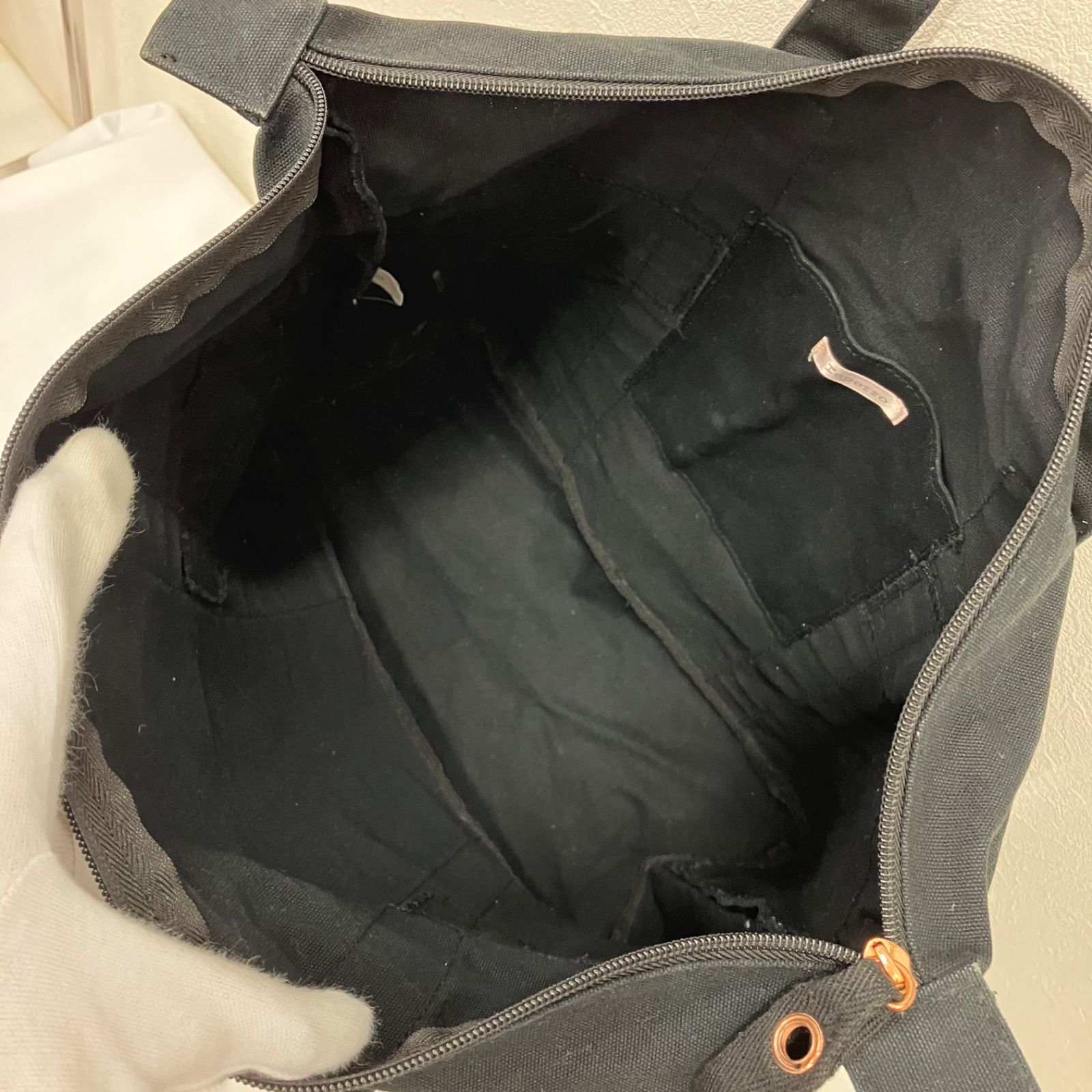9319 repetto レペット トートバッグ キャンバス ブラック 黒 大きめ