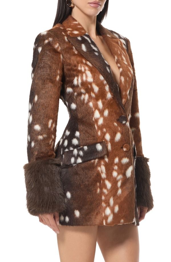 エーエフアールエム レディース アウター ジャケット・ブルゾン ブレザー AFRM Faux Fur Cuff Pinched Waist Blazer BAMBI 44,880円