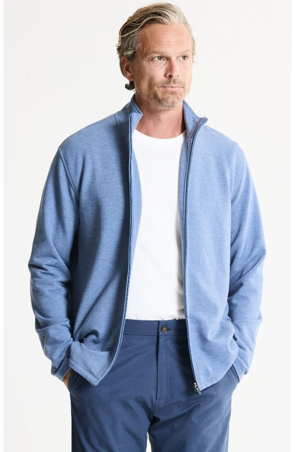 ジャックスガールフレンド メンズ アウター パーカー・スウェット フリース JACHSoftouch Fleece Full Zip SLATE BLUE スレート