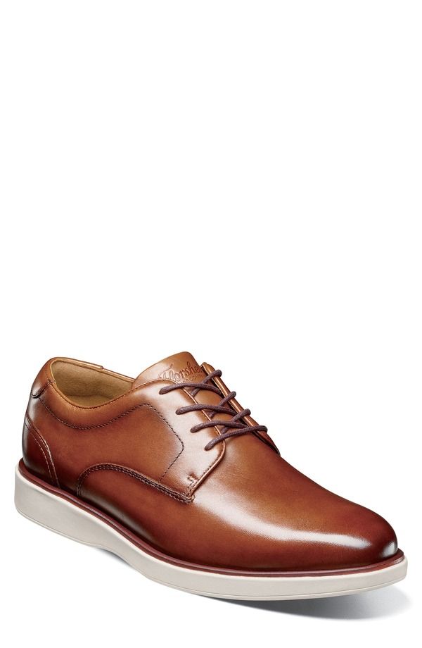 フローシャイム メンズ シューズ ダービー レザー Florsheim Avenue Plain Toe Leather Derby Men COGNAC MLT