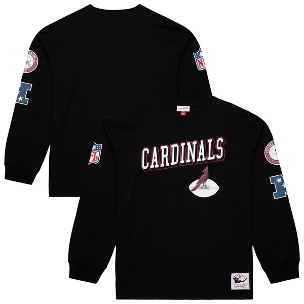 ミッチェルネス メンズ トップス Tシャツ ヴィンテージ ロゴ Mens Mitchell Ness Black Arizona Cardinals Training Camp Vintage Log