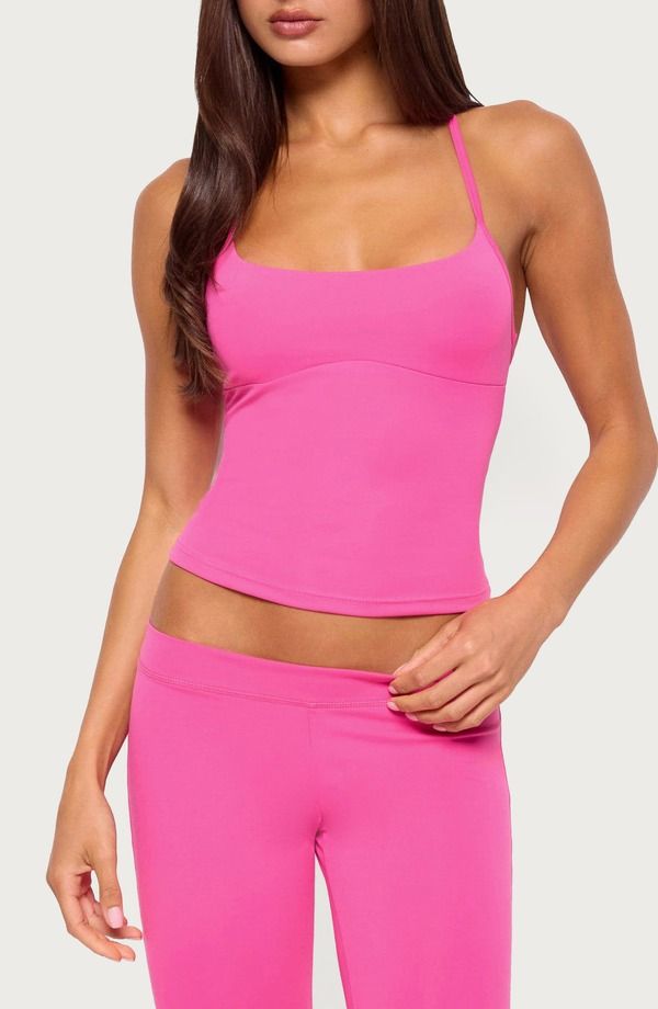 アディクテッド レディース トップス シャツ EDIKTEDafni Scoop Neck Racerback Tank PINK ピンク