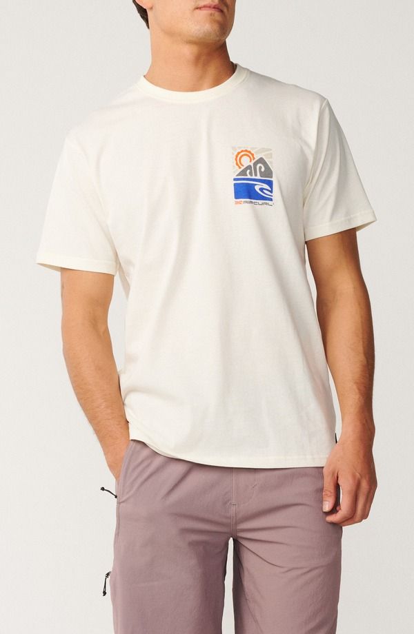 リップカール メンズ トップス Tシャツ グラフィック Rip Curl SSeries VaporCool Man Totem Relaxed Graphic TShirt BONE