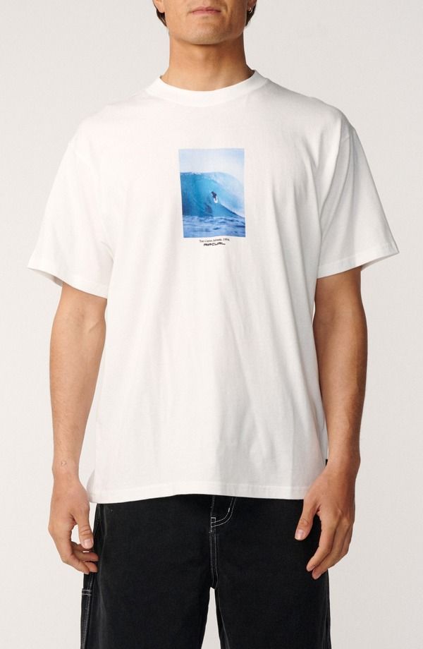 リップカール メンズ トップス Tシャツ コットン グラフィック Rip Curl SSeries Grambeau Cotton Graphic TShirt BONE