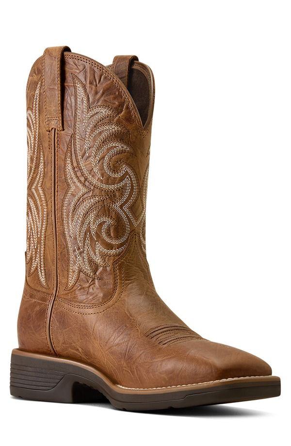 アリアト メンズ シューズ ブーツ・レインブーツ Ariat Ranger Wide Square Toe Western Boot Men SUNBAKED TAN タン