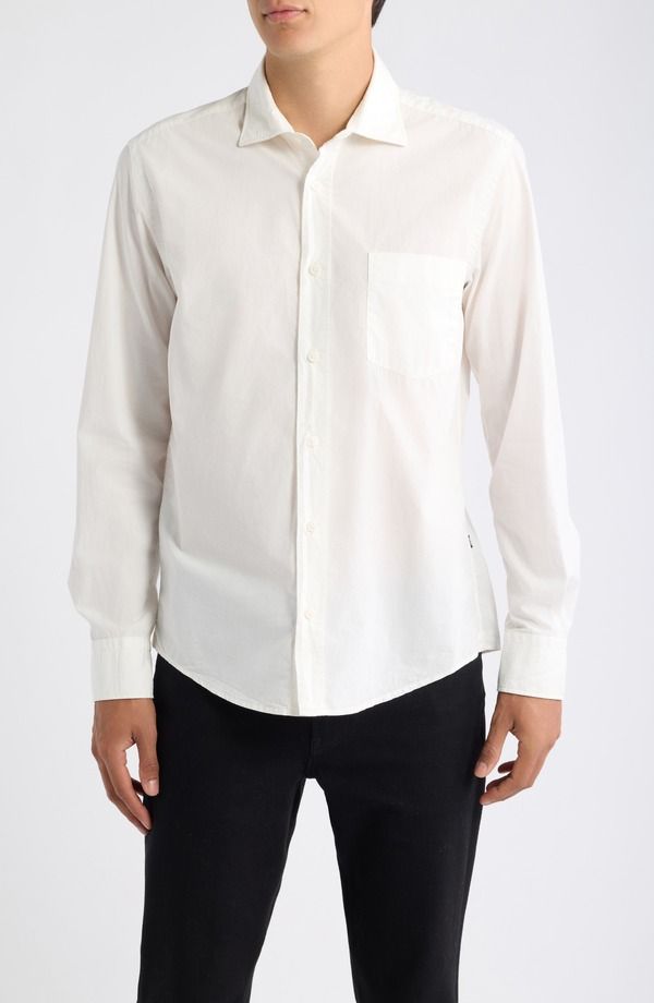 ボス メンズ トップス シャツ コットン BOSS Rob Cotton Poplin ButtonUp Shirt OPEN WHITE ホワイト 32,370円