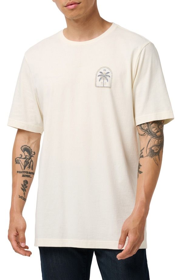 トラビスマヒュー メンズ トップス Tシャツ グラフィック TravisMathew Coastline Graphic TShirt ANTIQUE WHITE ホワイト