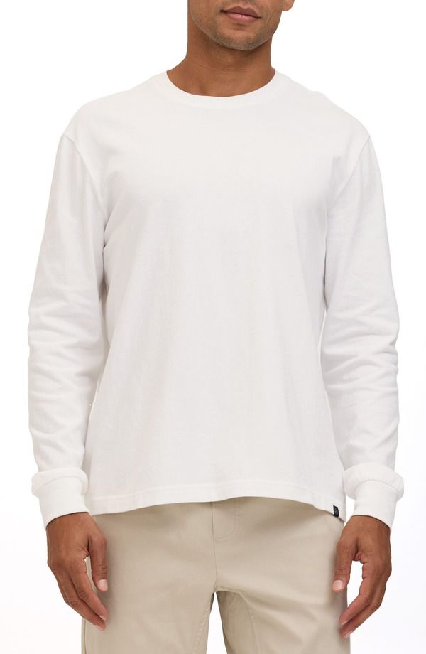 スレッズ・フォー・ソート メンズ トップス Tシャツ コットン Threads 4 Thought Bowery Organicotton Long Sleeve TShirt WHITE ホワイト