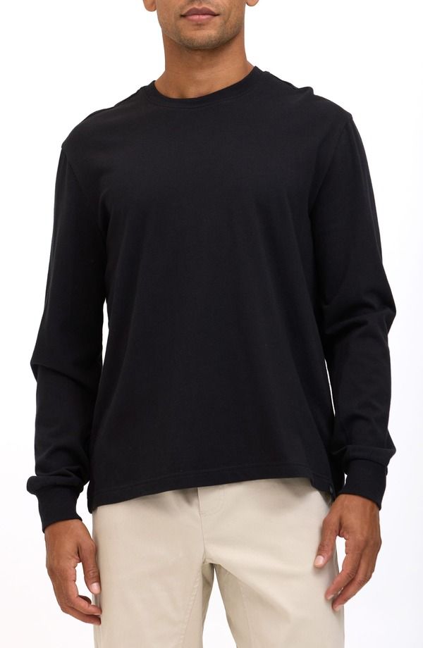 スレッズ・フォー・ソート メンズ トップス Tシャツ コットン Threads 4 Thought Bowery Organicotton Long Sleeve TShirt BLACK ブラック
