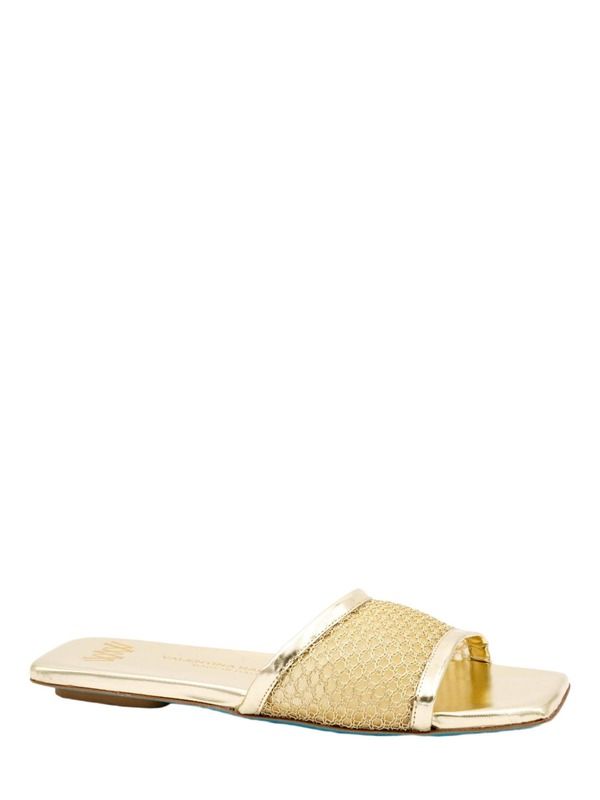 ヴァレンティーナ レディース シューズ サンダル メッシュ レザー Valentina Rangoni Calliope Slide Gold Nadina Mesh MemoryFoamule wi
