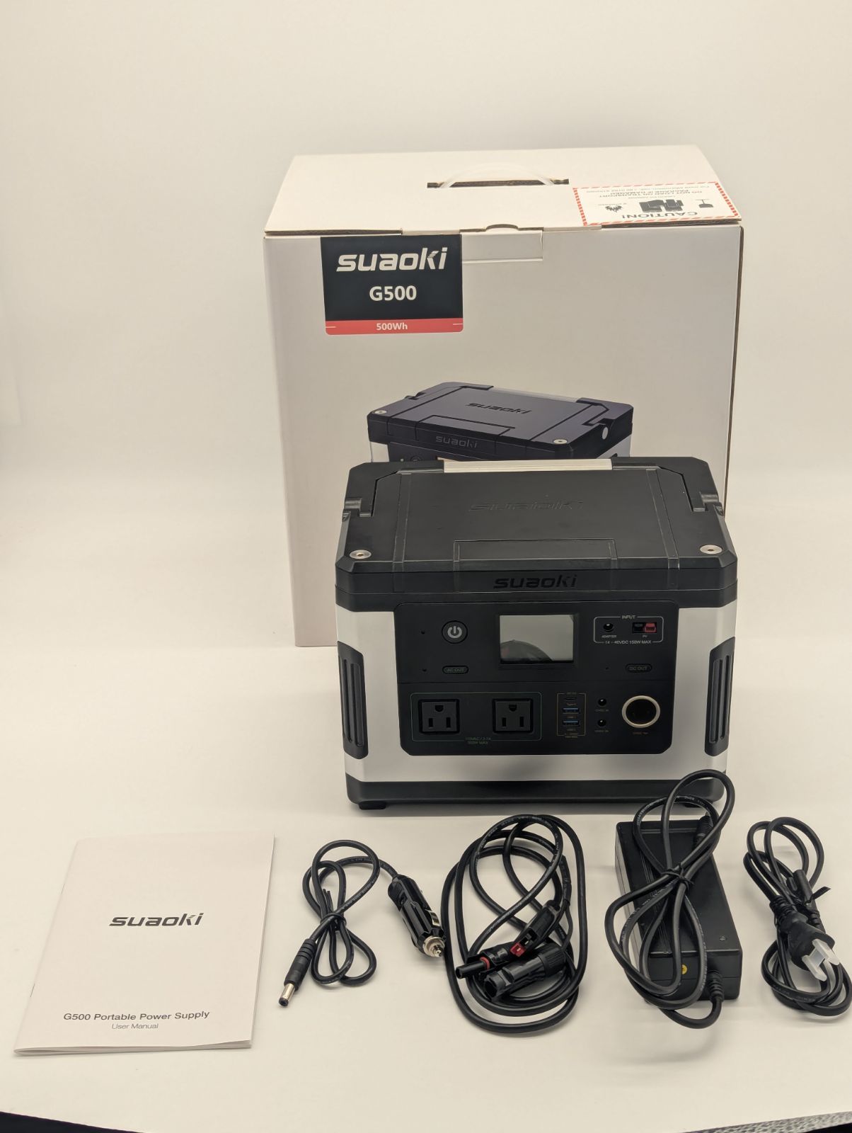 ジャンク・現状品（付属品完備）】suaoki G500 ポータブル電源 本体