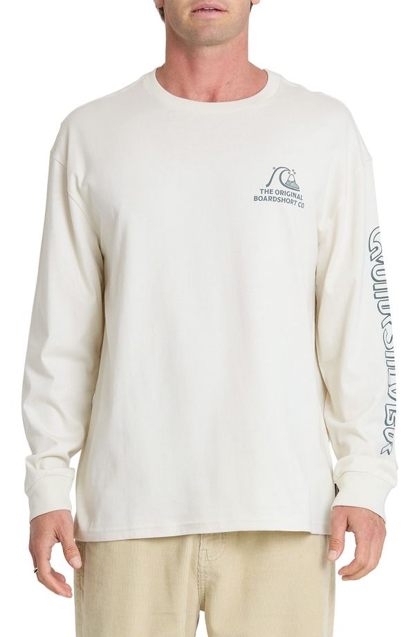 クイックシルバー メンズ トップス Tシャツ ニット Quik silver OG Boardshort Co Long Sleeve KnitShirt SILVER BIRCH シルバー