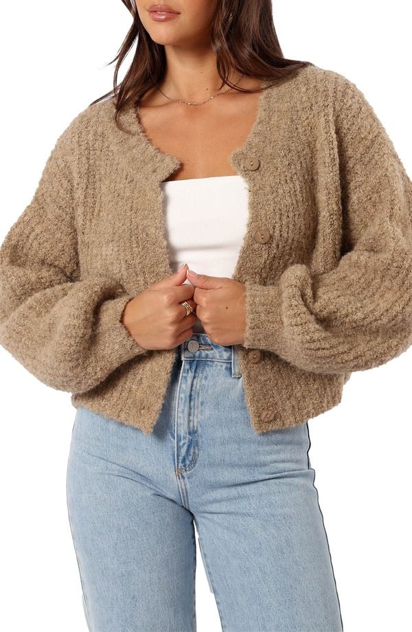 ペタルアンドパップ レディース アウター パーカー・スウェット カーディガン Petal Pup Albertine Boucl Crop Cardigan LATTE 23,850円