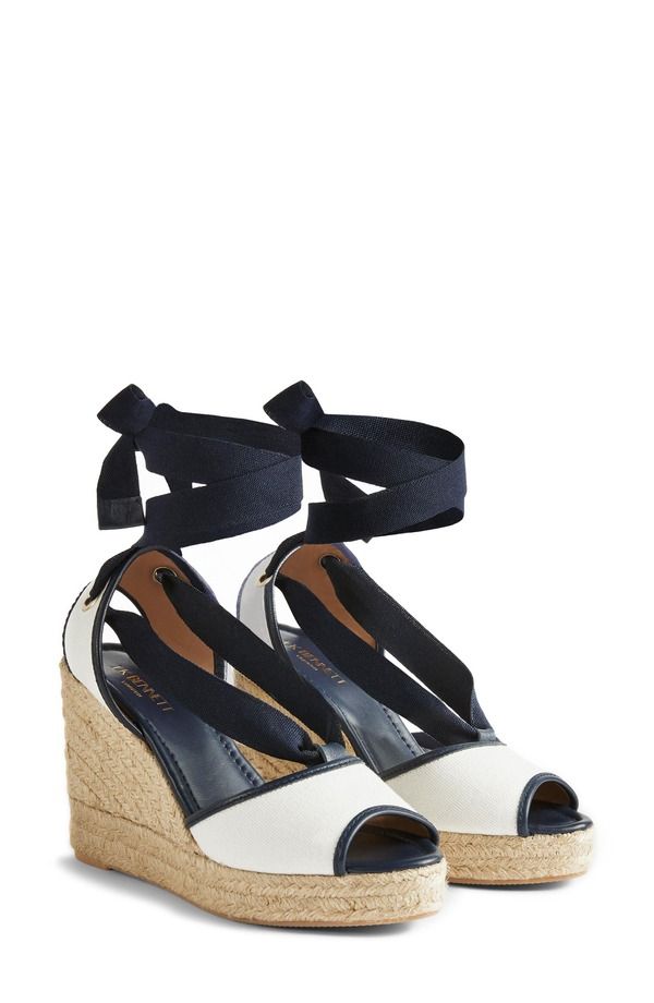 エルケーベネット レディース シューズ サンダル LK Bennett Chiara Espadrille Sandal Women NAVY CREAM クリーム