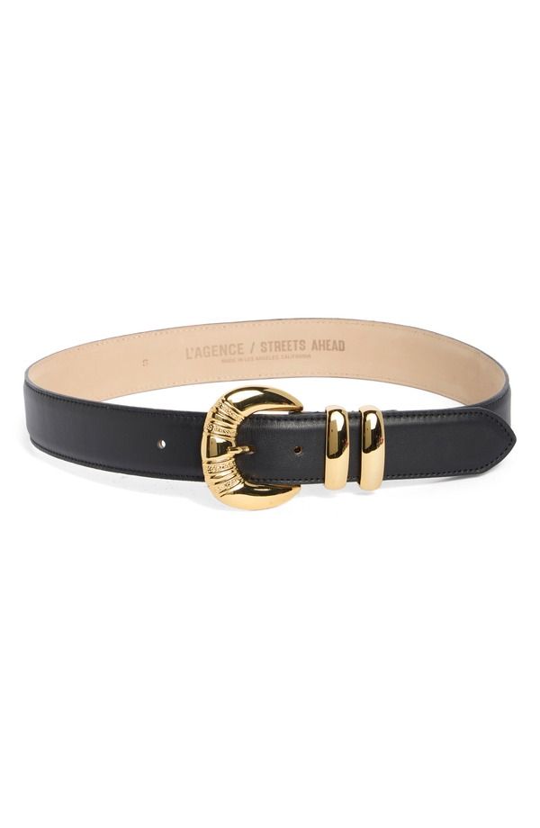 ラジャンス レディース アクセサリー ベルト レザー LAGENCE Yarros Embellished Leather Belt BLACK ブラック 80,190円