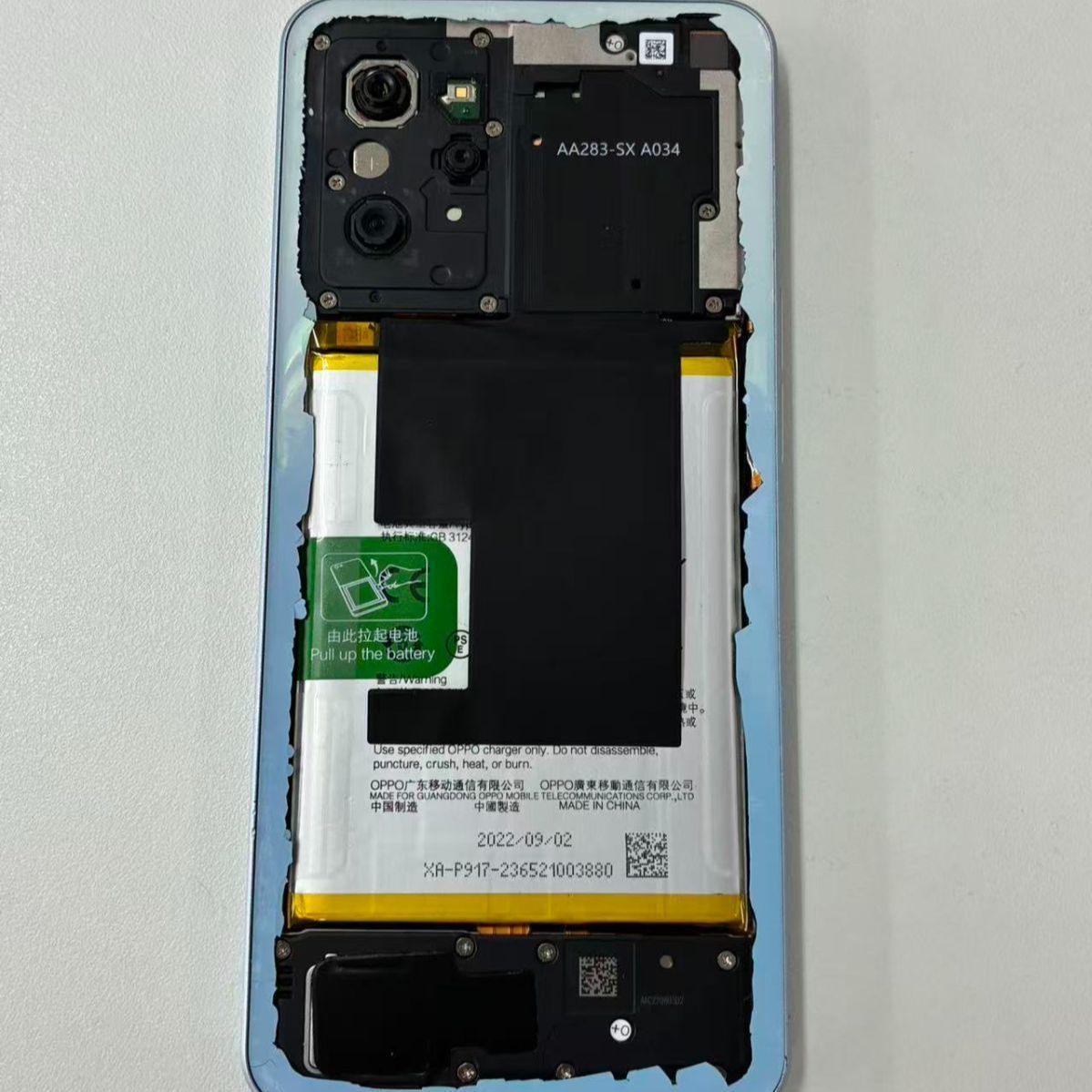 OPPO Reno7 A ブルー ジャンク - メルカリ