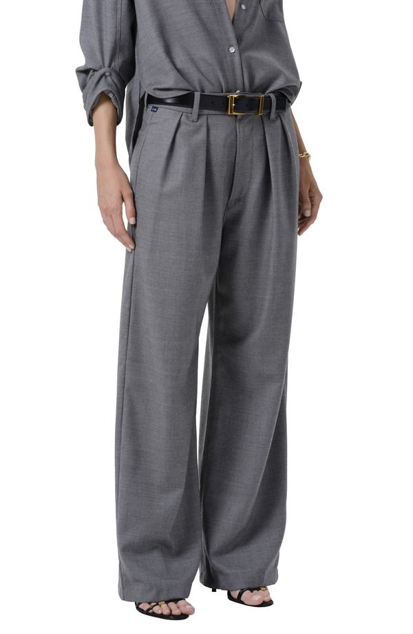 シチズンズ オブ ヒューマニティ レディース ボトムス レギンス ワイドレッグ ウール Citizens of Humanity Ines Wool Wide Leg Trouser GRIS LT