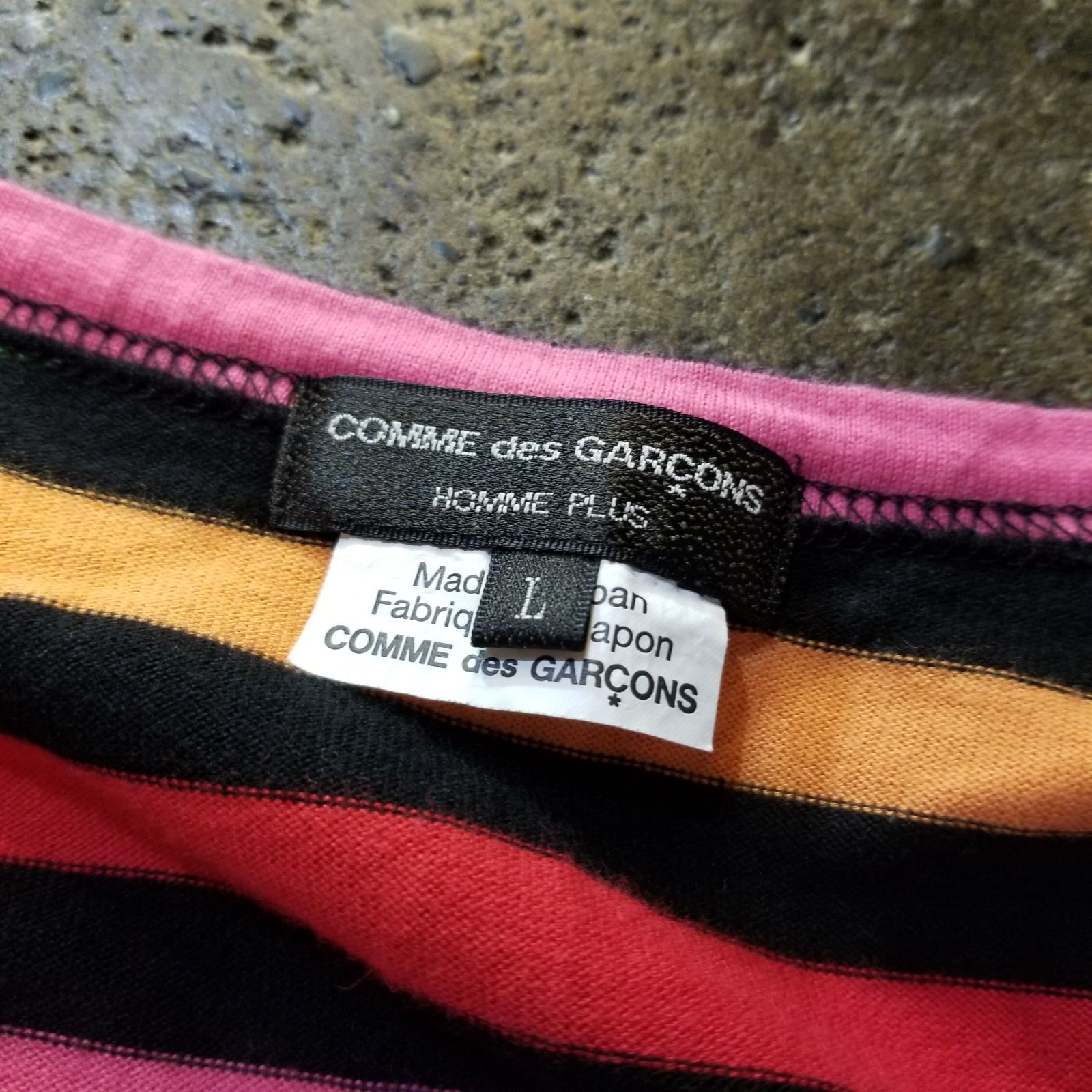 COMME des GARCONS HOMME PLUS 20aw バックオープン マルチボーダー