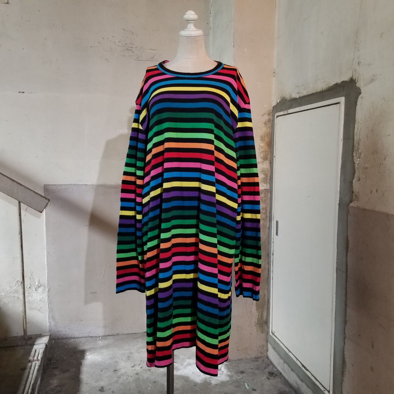 COMME des GARCONS HOMME PLUS ボーダーカットソー COMME des GARCONS HOMME PLUS 20aw バックオープン マルチボーダー
