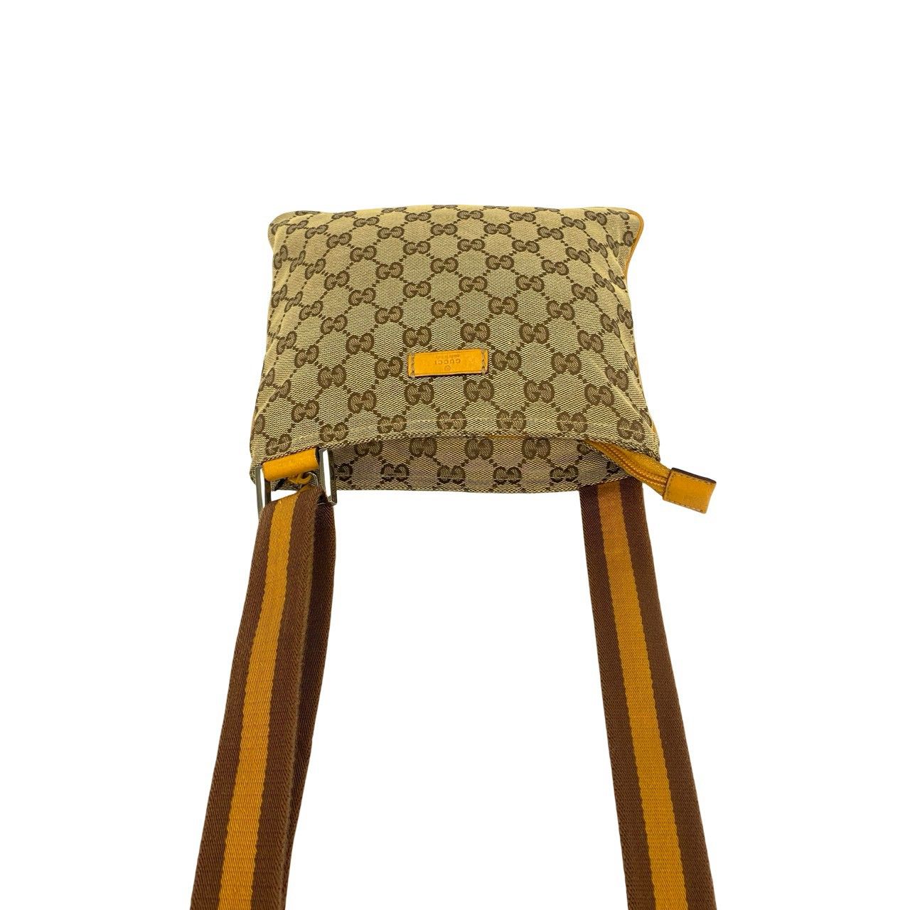 極 美品 GUCCI グッチ GG 柄 キャンバス レザー 本革 ショルダーバッグ