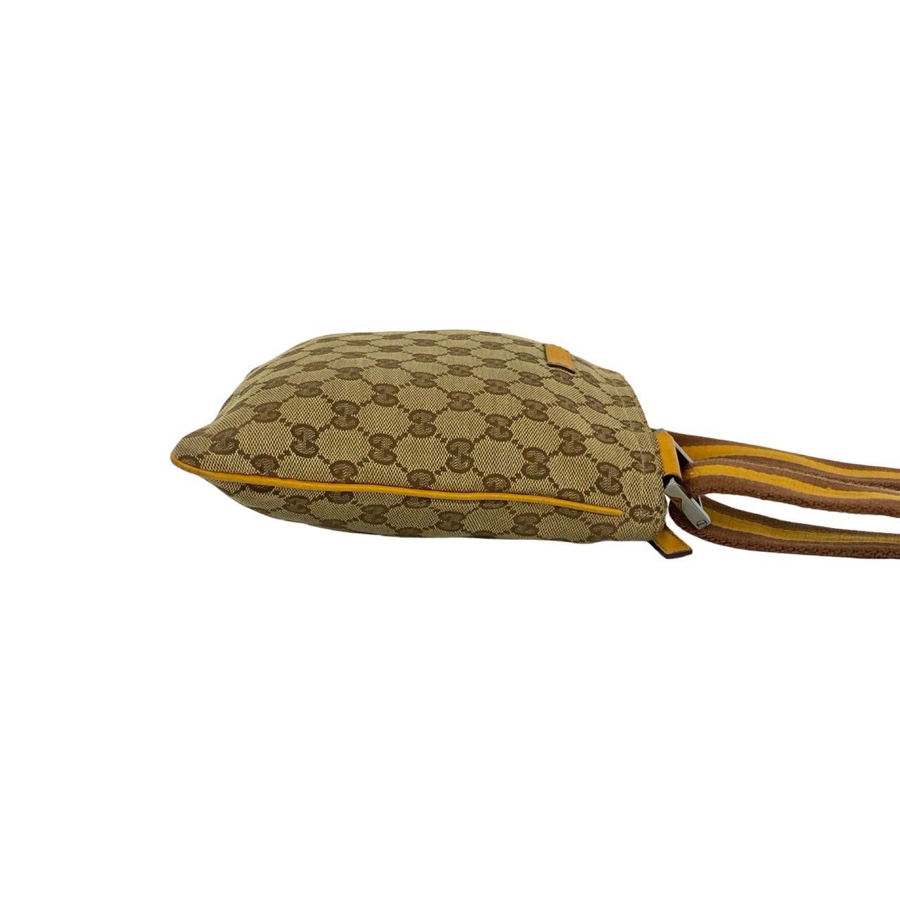 極 美品 GUCCI グッチ GG 柄 キャンバス レザー 本革 ショルダーバッグ