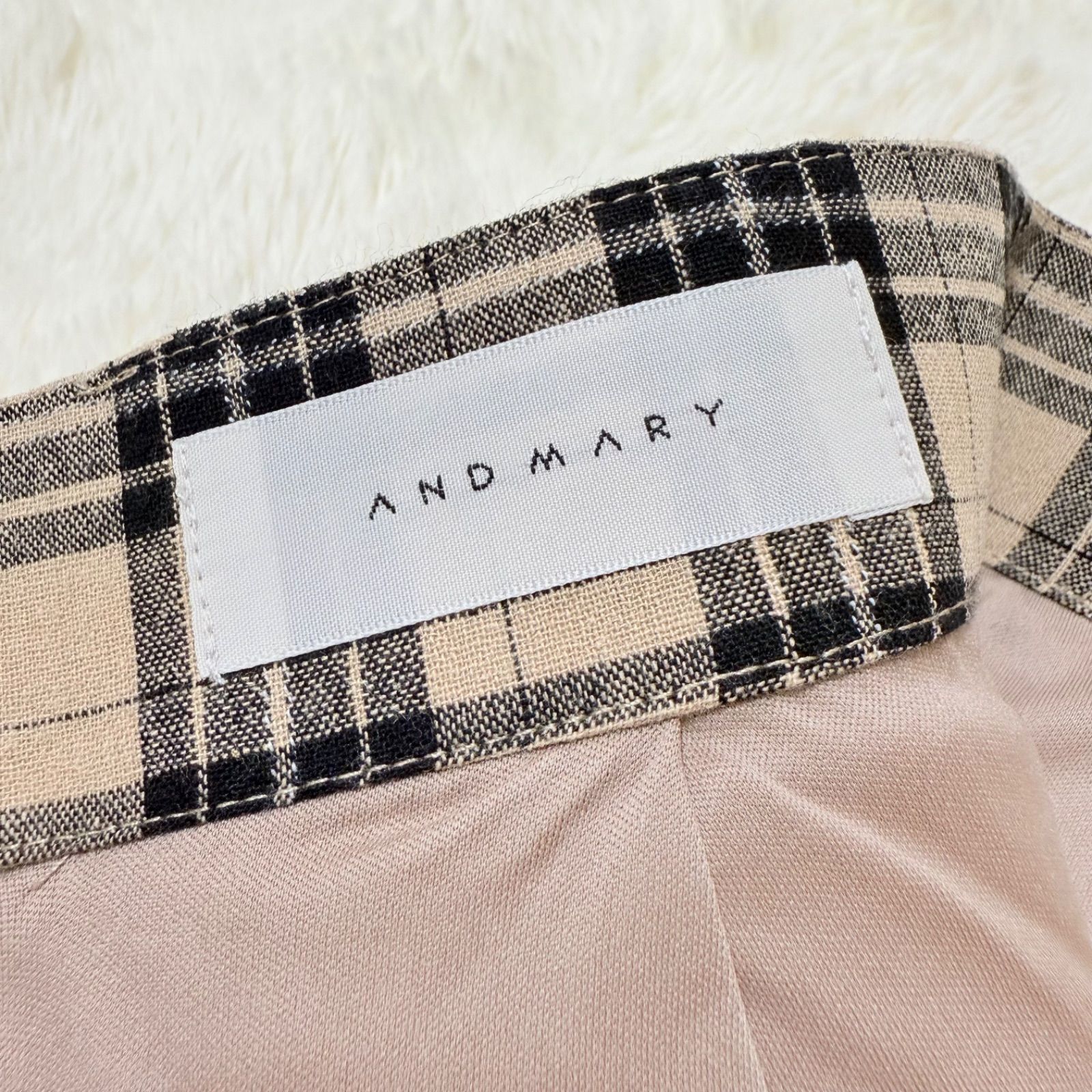 ANDMARY アンドマリー Anna check long skirt Anna check アンナ