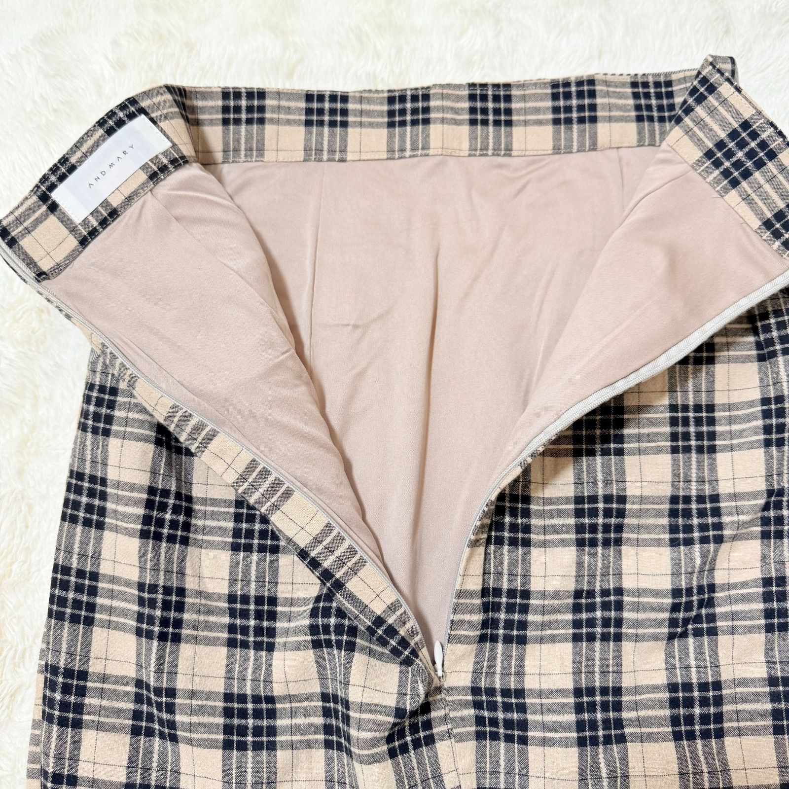 ANDMARY アンドマリー Anna check long skirt Anna check アンナ