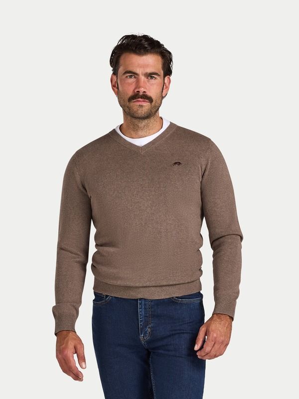 ライジングブル メンズ トップス Tシャツ Vネック セーター Raging Bull Classic VNeck Sweater Toast