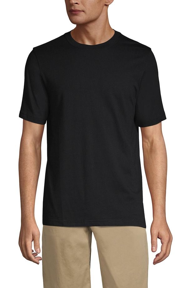 ランズエンド メンズ トップス Tシャツ Lands End SuperT Short Sleeve TShirt Black ブラック