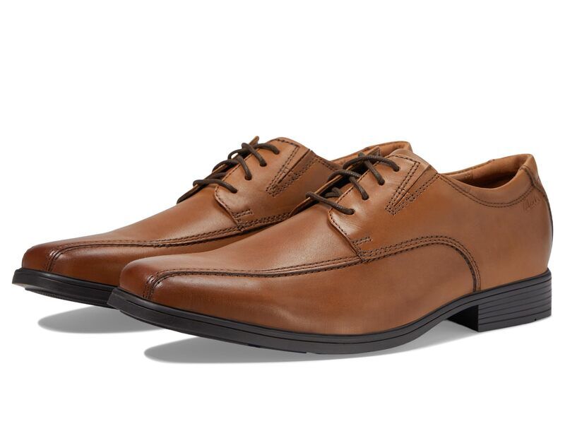 クラークス メンズ シューズ オックスフォード Clarks Tilden Walk Dark Tan Leather タン