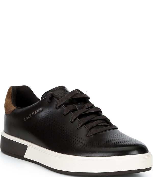 コールハーン メンズ シューズ スニーカー レザー Cole Haan Mens GrandPro Angleace Perforated Leather Sneakers Dark Chocolat