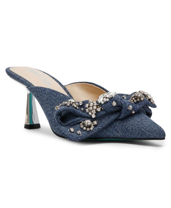 ベッツィジョンソン レディース シューズ パンプス デニム Betsey Johnson Womens Kena PointedToe Denim EmbellishedBow Mule Pumps 29,054円