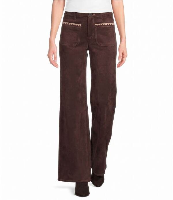 ナーチャー レディース ボトムス カジュアルパンツ ワイドレッグ プチ スエード Nurture Petite Size Coordinating Mid Rise Wide Leg Faux Sue