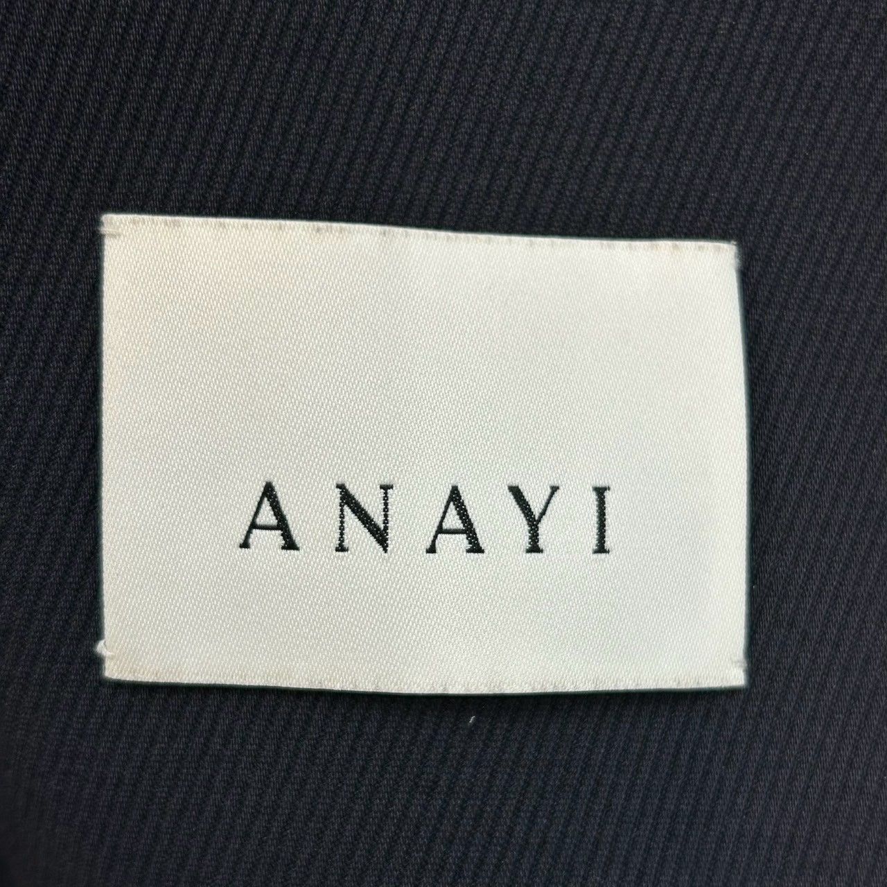 ANAYI アナイ カルゼリバーロングコート ノーカラー コート ウエスト