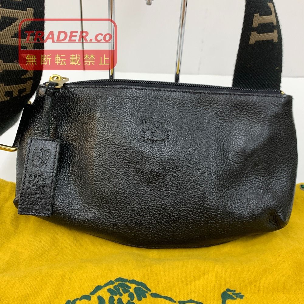04w7868▽※【中古】IL BISONTE イルビゾンテ ショルダーバッグ レザー