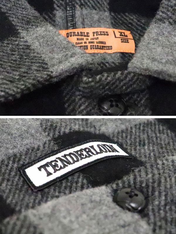 TENDERLOIN テンダーロイン バッファロー ジャケット チェック グレー TENDERLOIN テンダーロイン バッファロー ジャケット チェック グレー