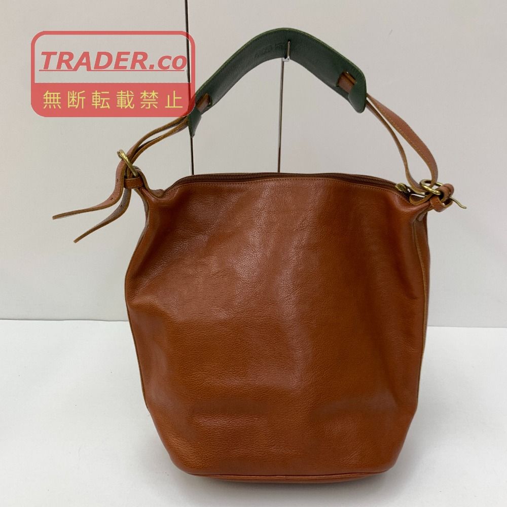 04w7871▽※【中古】IL BISONTE イルビゾンテ レザーバケツ型ショルダー
