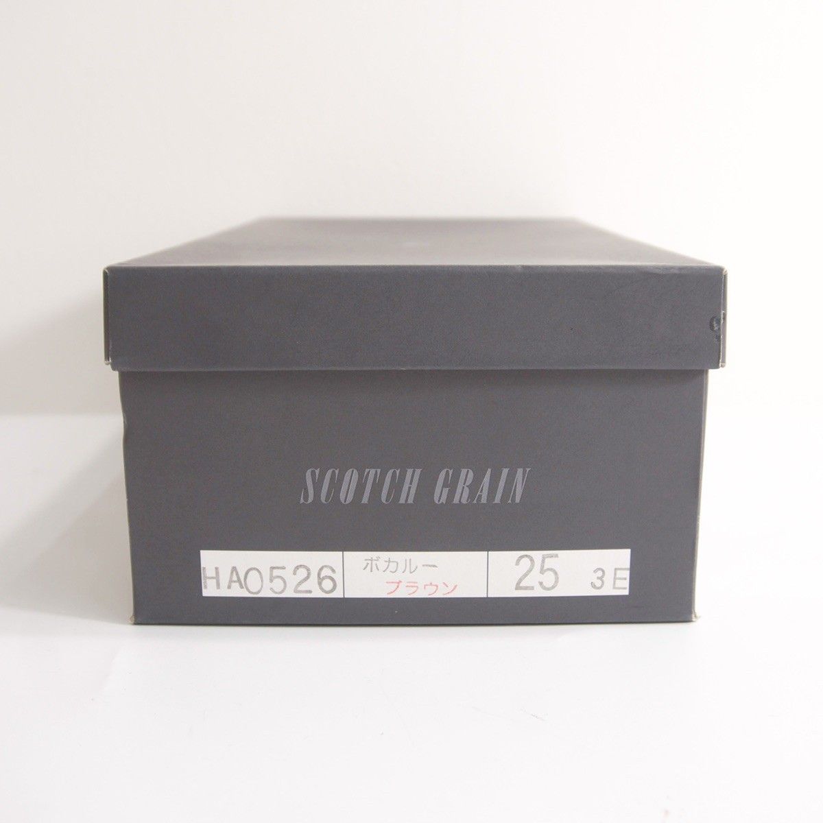 【未使用品】SCOTCH GRAIN【0526/パンチドキャップトゥ レザーシューズ】25EEE スコッチグレイン 日本製 26100025