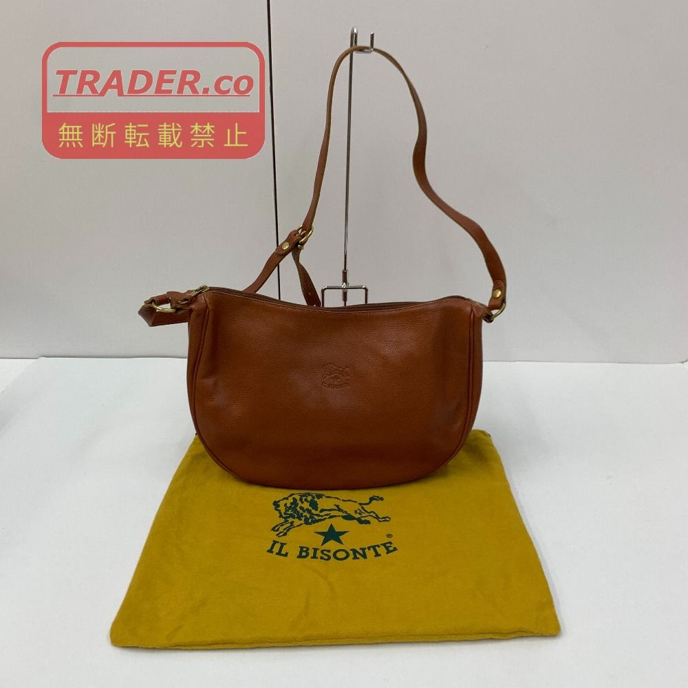 04w7874▽※【中古】IL BISONTE イルビゾンテ ハーフムーン ショルダー