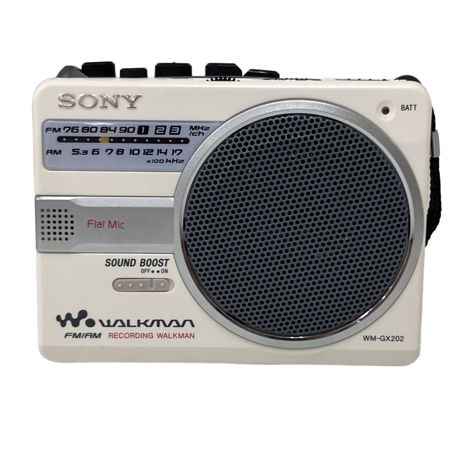 SONY ラジオ録音機能付き カセットウォークマン WM-GX202 整備品③白 SONY WM-GX202 ラジオ付 レコーディング ウォークマン カセット