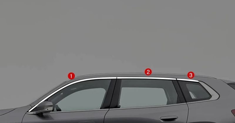 BMW・X3 G45用 上部の車の窓の明るいストリップ カスタム パーツ 保護 パーツ ステンレス製 6個